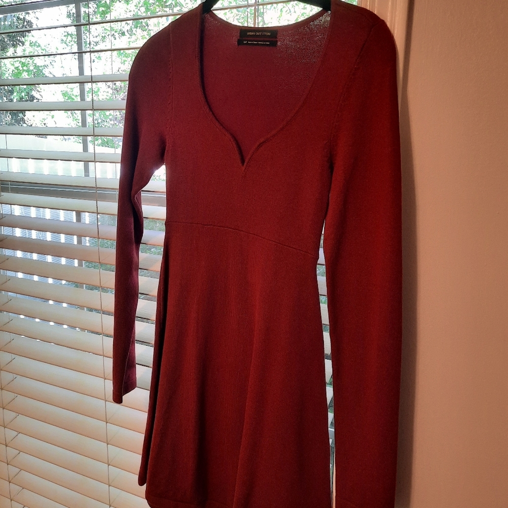 Urban Outfitters Burgundy A Line Dress